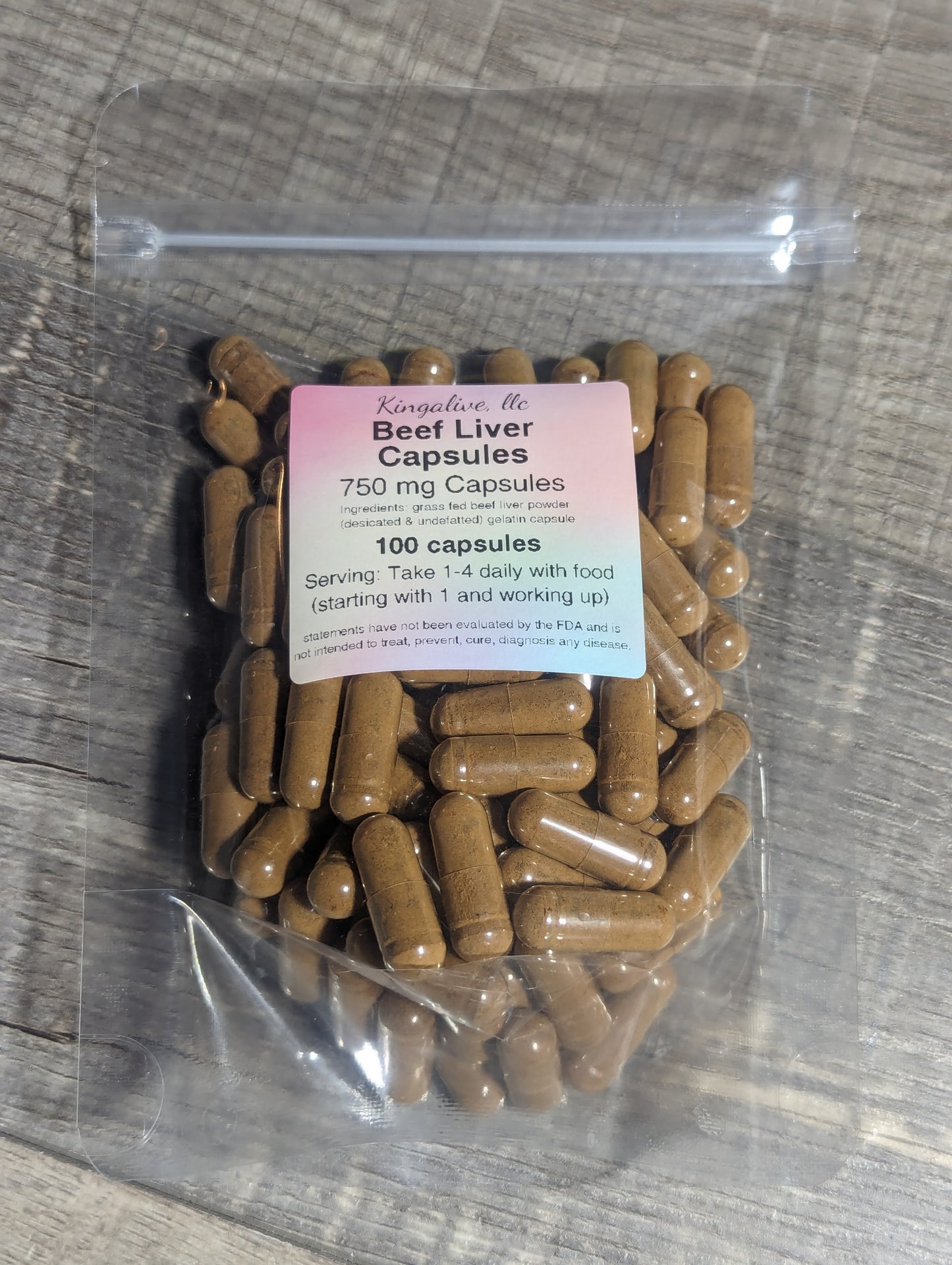 Grass Fed Beef Liver capsules