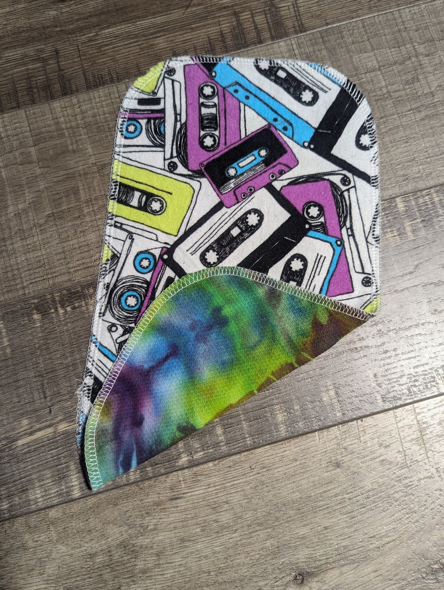 HandDyed cassettes half sheet unpaper towels (2 ply)