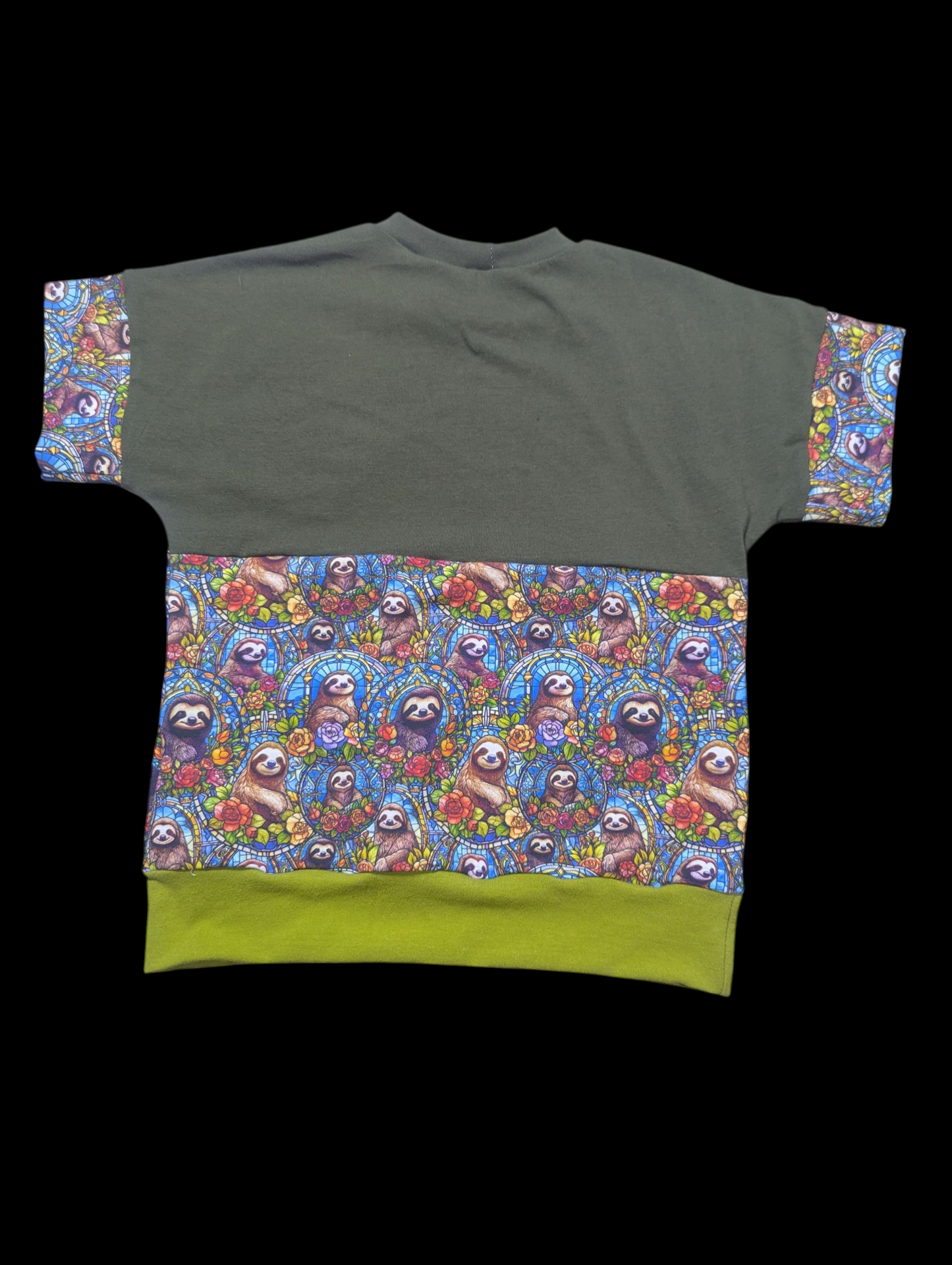 3-6y dolman Patchwork Sloth