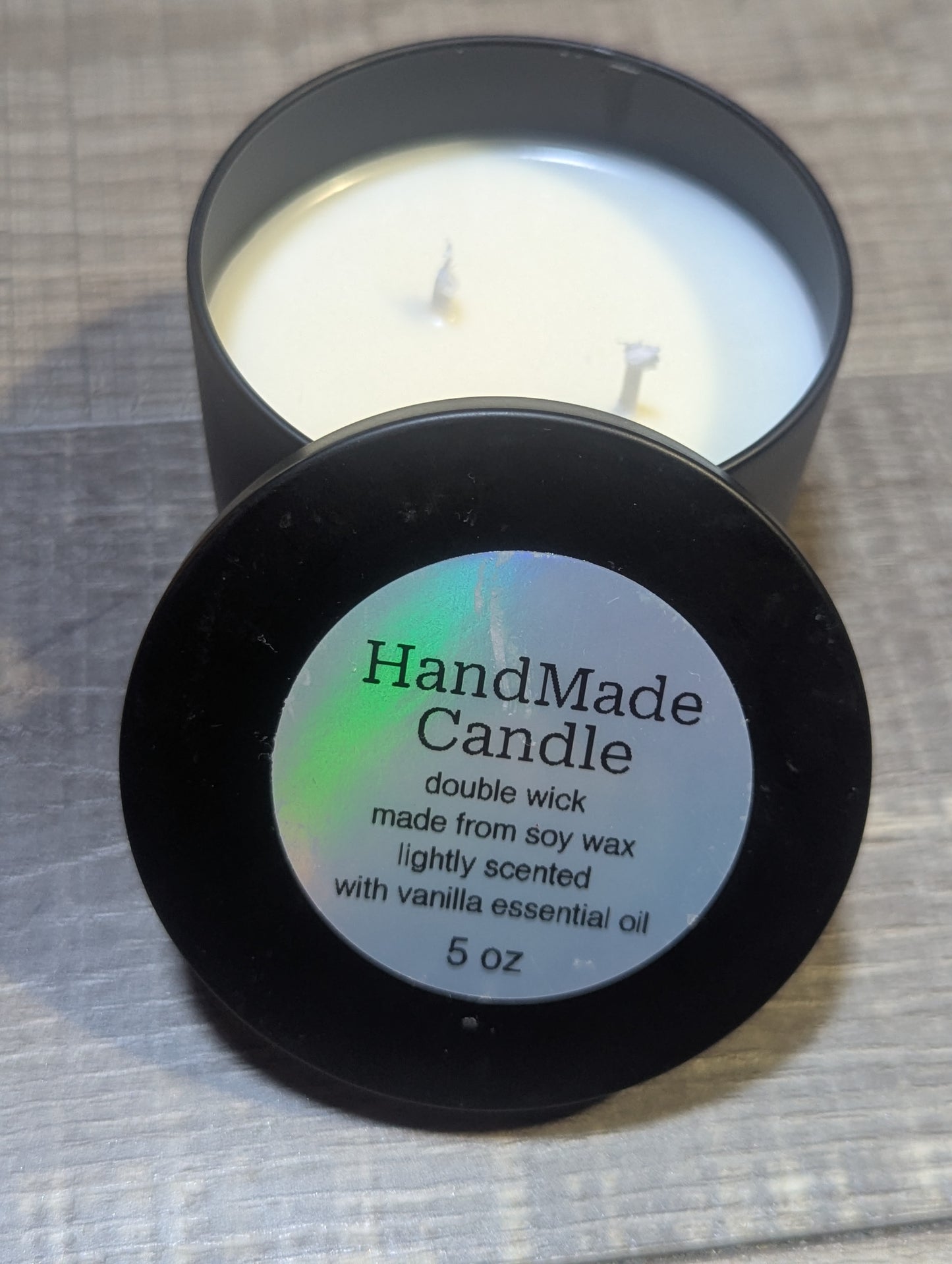 5 oz Double wick Vanilla Candle