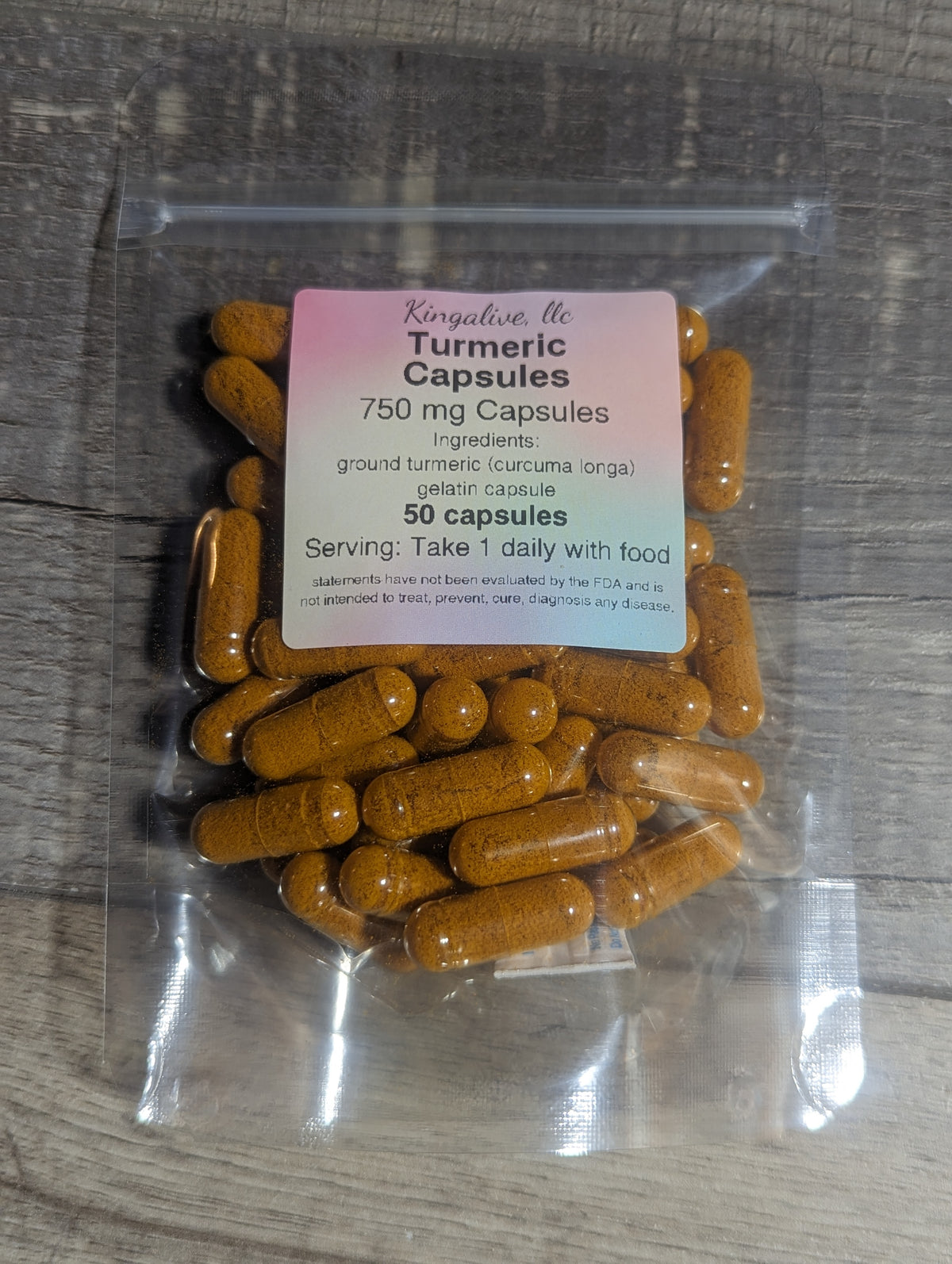 Tumeric Capsul Turmeric Capsules – KINGALIVE, LLC