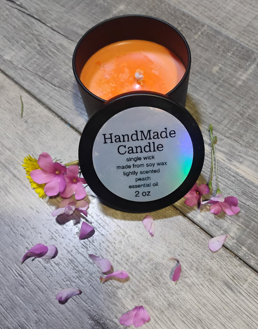 2 oz single wick Peach Candle