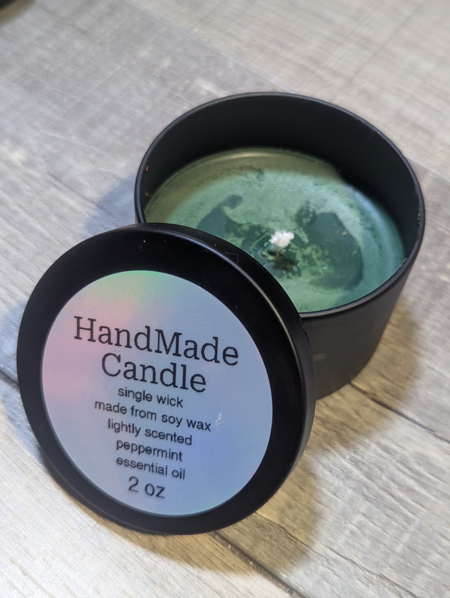 2 oz single wick Peppermint Candle
