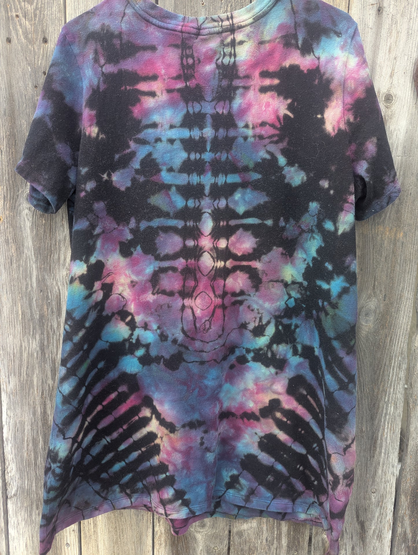 L Womens Reversed T-shirt dress