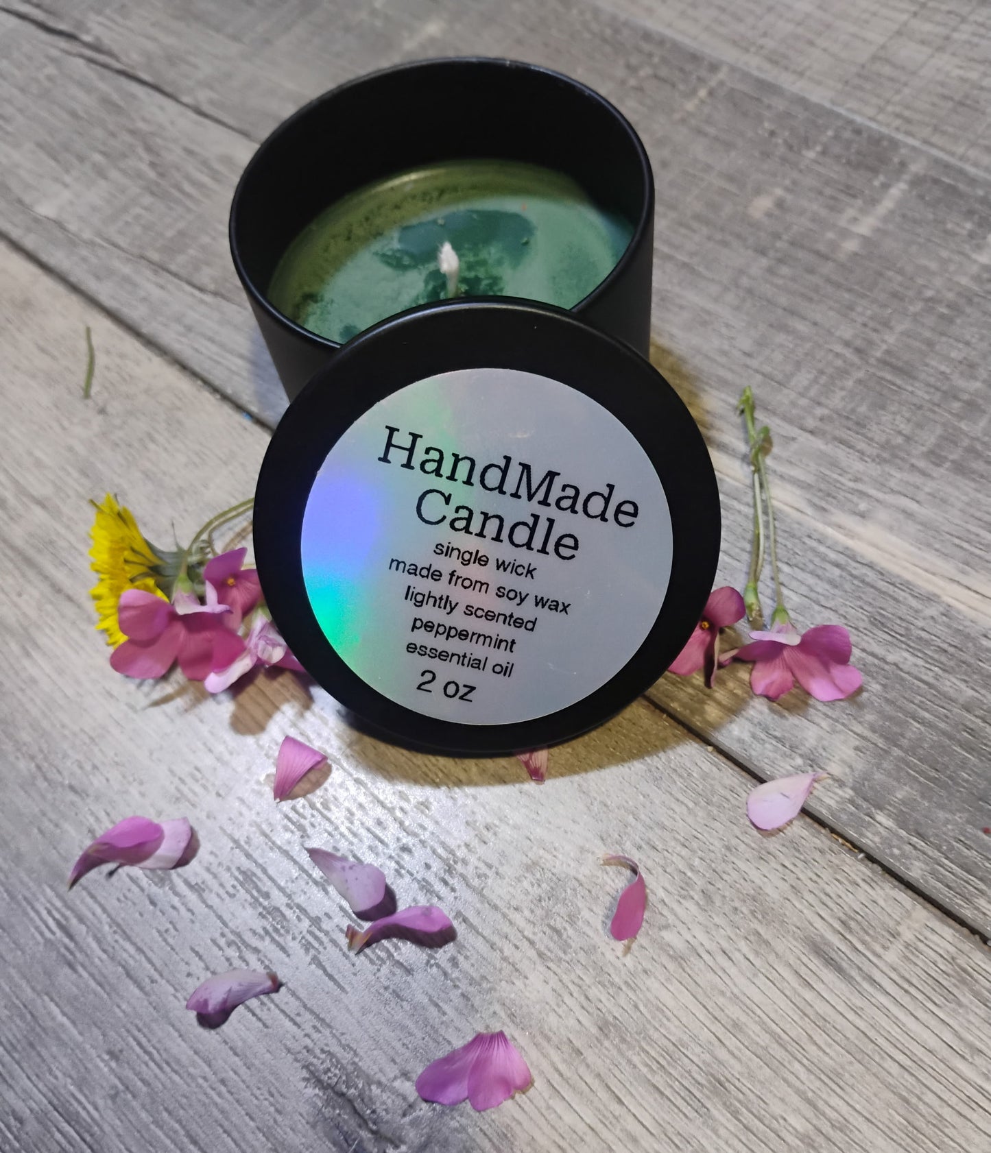 2 oz single wick Peppermint Candle