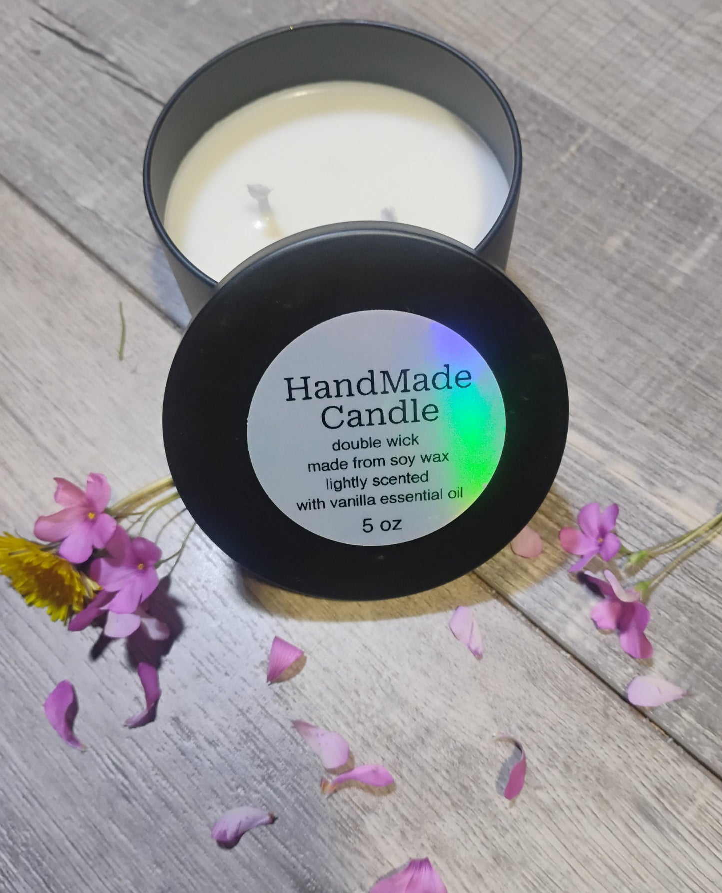 5 oz Double wick Vanilla Candle